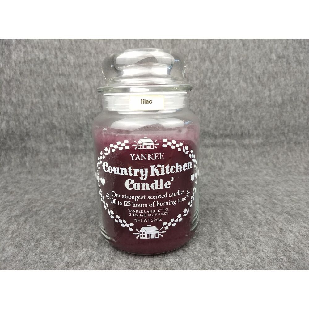 Yankee Candle Country Kitchen Retired Lilac 22oz‎ Classic Jar VTG 80s NOS NEW - Picture 5 of 16